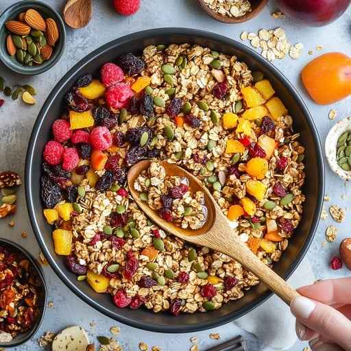Colorful fruit muesli Colorful fruit muesli