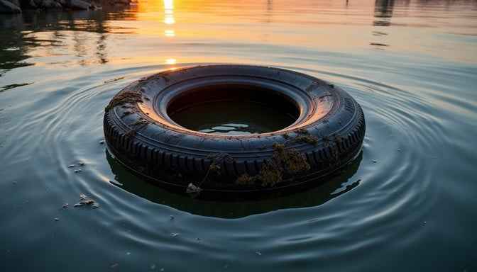 Floating Tire Sunset Floating Tire Sunset