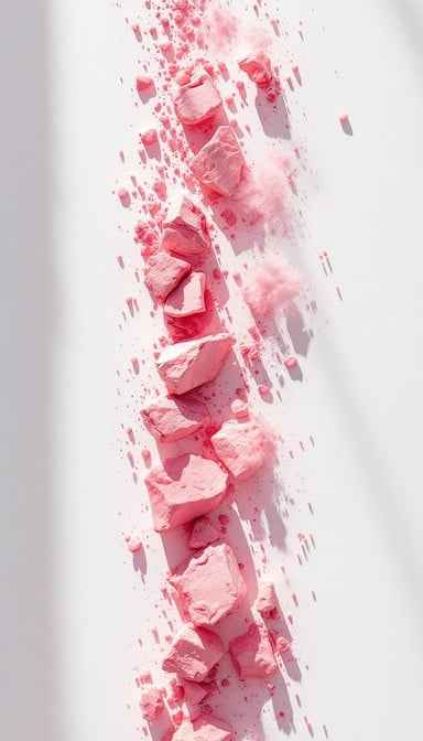 Crumbled pink chalk Crumbled pink chalk