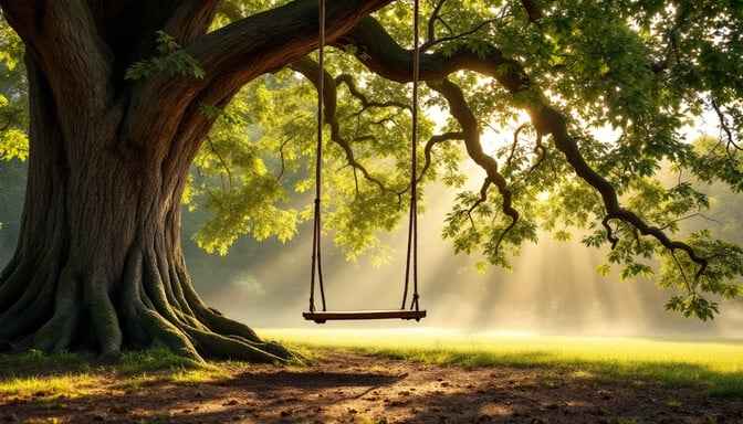 Tranquil tree swing