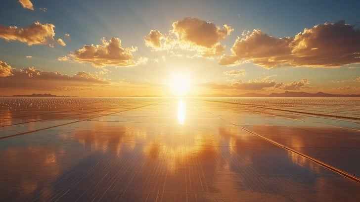 Sunset over water
