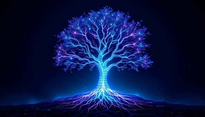 Glowing Digital Tree Glowing Digital Tree