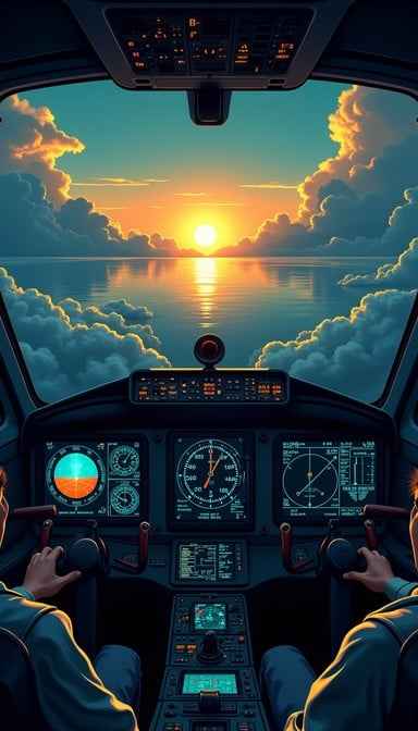 Sunset Flight View