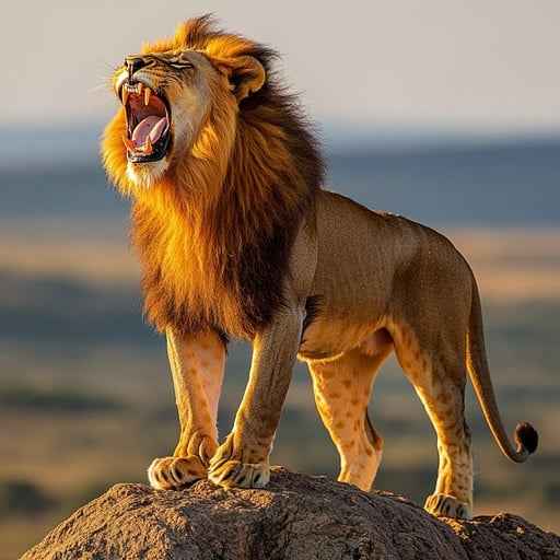 Lion roaring loudly Lion roaring loudly