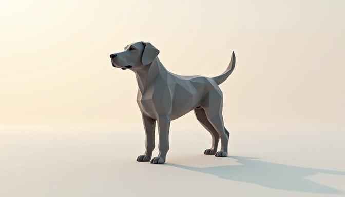 Geometric Canine Silhouette