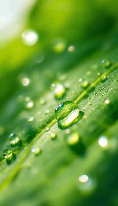 Glistening Green Dewdrops