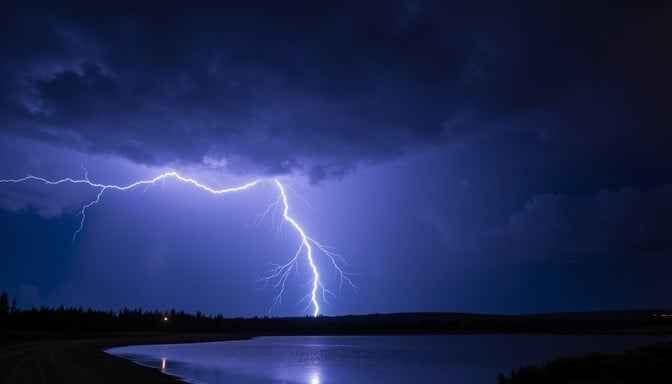 Lightning Illuminates Night