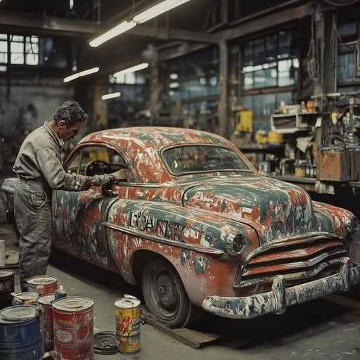 Vintage car restoration
