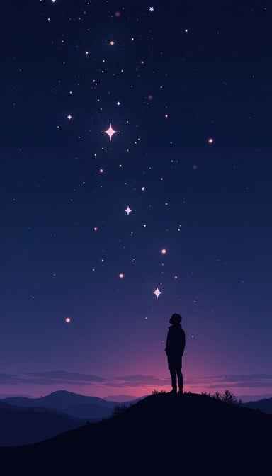 Stargazing Mountain Silhouette
