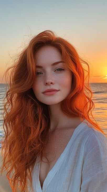Sunset Redhead Beauty Sunset Redhead Beauty