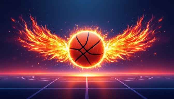 Flaming Basketball Wings