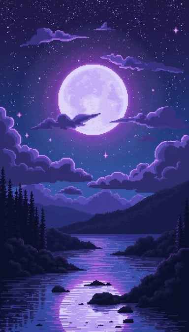 Moonlit Pixel Dream Moonlit Pixel Dream