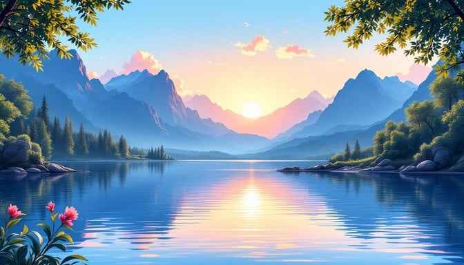 Serene Mountain Lake
