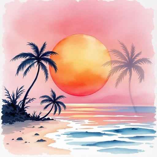 Tropical Paradise Sunset Tropical Paradise Sunset