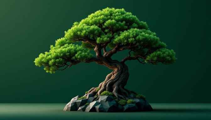 Geometric Bonsai Art