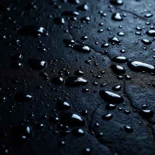 Droplets on Obsidian