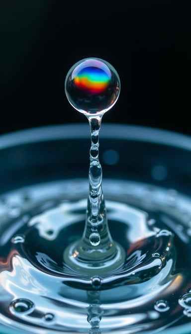 Suspended Rainbow Droplet Suspended Rainbow Droplet