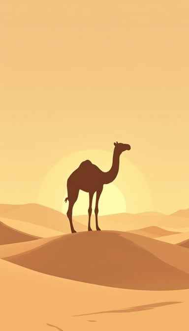 Desert Sunset Silhouette