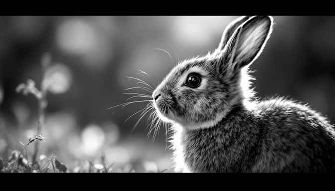 Curious Rabbit Portrait