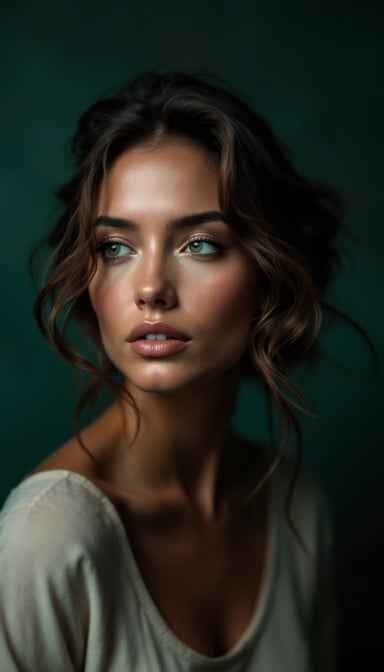 Elegant Emerald Portrait Elegant Emerald Portrait