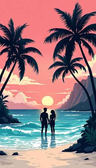 Tropical Paradise Sunset