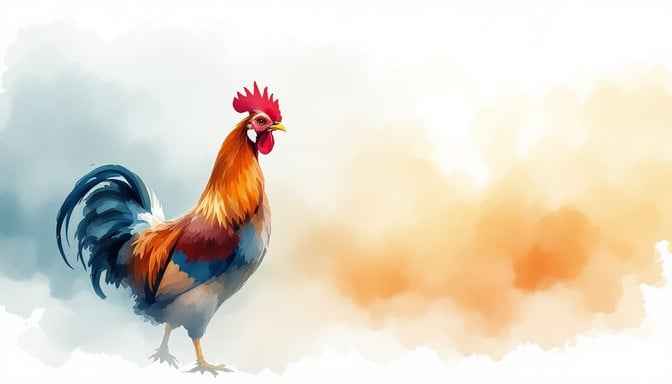 Rooster at Dawn