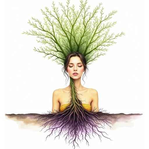 Rooted Woman Blooming