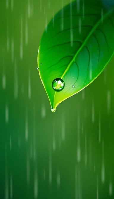 Raindrops On Green Raindrops On Green