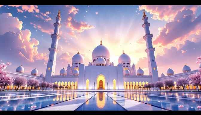 Majestic Mosque Sunset