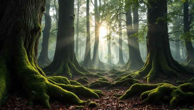 Mystical Forest Dawn