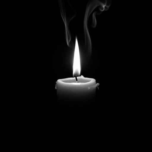 Solitary Flame Burns