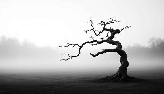 Twisted Tree Silhouette