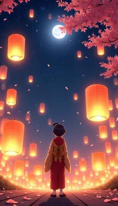 Lanterns and Moonlight Lanterns and Moonlight