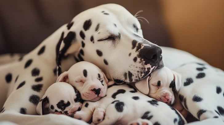 Sleeping Dalmatian family Sleeping Dalmatian family