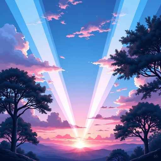 Radiant Anime Sunset
