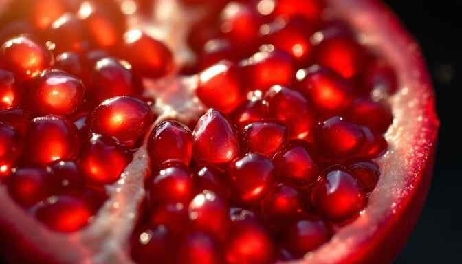 Glowing Pomegranate Seeds Glowing Pomegranate Seeds