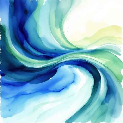 Flowing Aqua Spiral