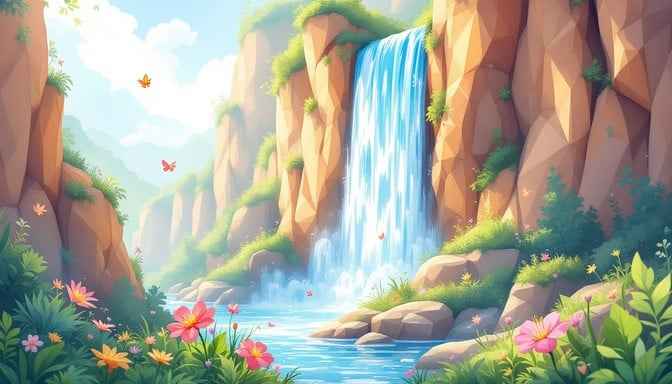 Magical Waterfall Paradise