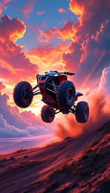 Soaring ATV Sunset Soaring ATV Sunset