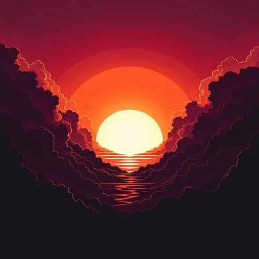 Geometric Sunset Glory