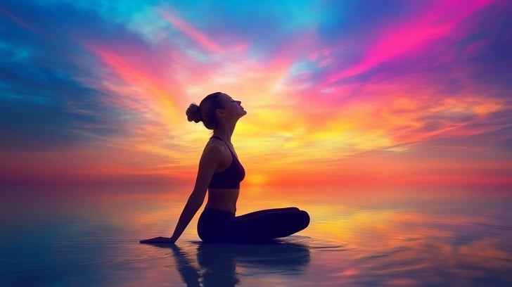 Serene sunset yoga Serene sunset yoga