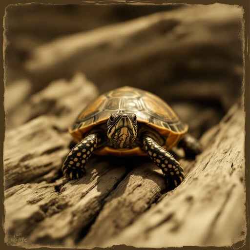 Turtle's Sepia Portrait
