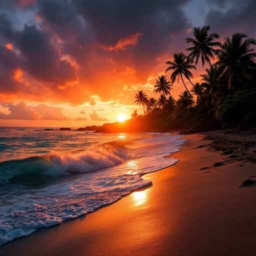 Paradise At Sunset
