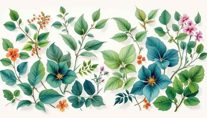 Elegant Botanical Study Elegant Botanical Study