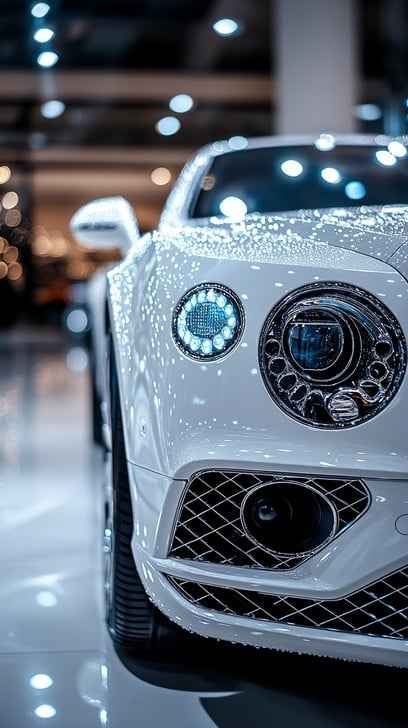 Sleek white car
