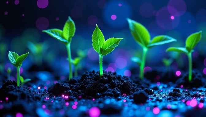Glowing Green Sprouts