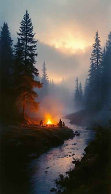 Misty Campfire Dreams
