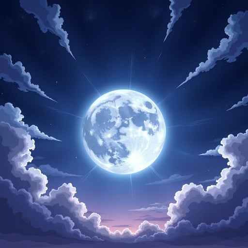 Moonlit Cloud Embrace