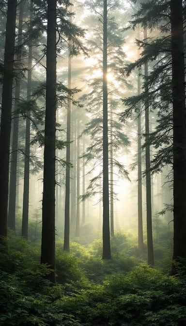 Misty Forest Dawn