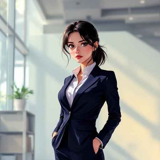 Ambitious Anime Businesswoman